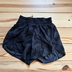 Women's Black and Grey Camouflage Athletic Shorts - Lululemon
